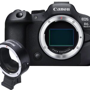 Canon EOS R6 Mark II + Bayonettadapter EF/EOS R Commlite , mit Stativfuss