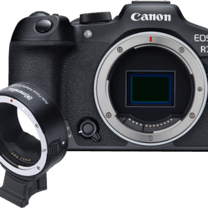 Canon EOS R7 + Commlite Adapter Canon EOS EF/EF-S mit Stativfuss