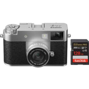 Fujifilm X-HF1 (X half) silber + SanDisk Extreme 128GB SDXC Karte
